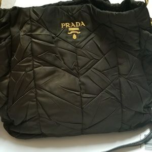NEVER USED Brown Quilted Tessuto PRADA HANDBAG
